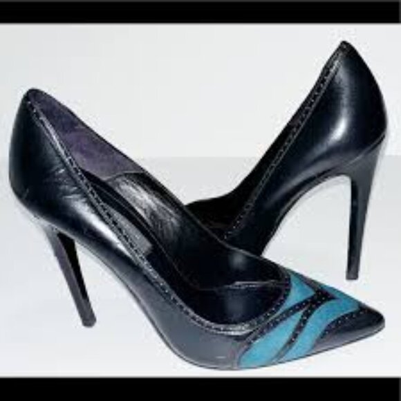 L.K.Bennett Floret Suede Stiletto Heel Court Shoes, Bright Teal LK Bennett Kerry Heels 41 NWT Leather Women\'s Black and Teal
